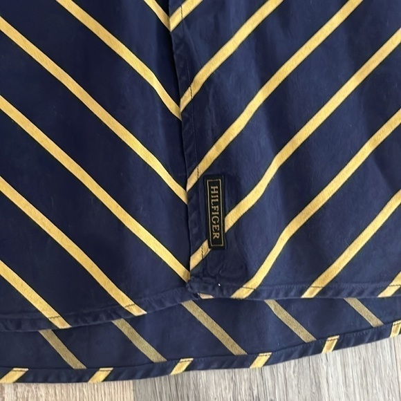 Tommy Hilfiger Mens 2xl Navy Blue Plaid Long Sleeve Business Button Down Shirt - Picture 6 of 8